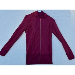Lululemon Define Hoodie Jacket Burgundy Maroon Full Zip Size 6 Women Activewear